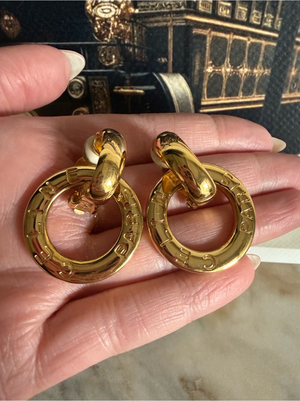 Celine Vintage Clip On Earrings - Picture 6 of 10